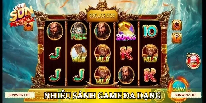 Nhiều sảnh game đa dạng cho anh em thỏa thích trải nghiệm